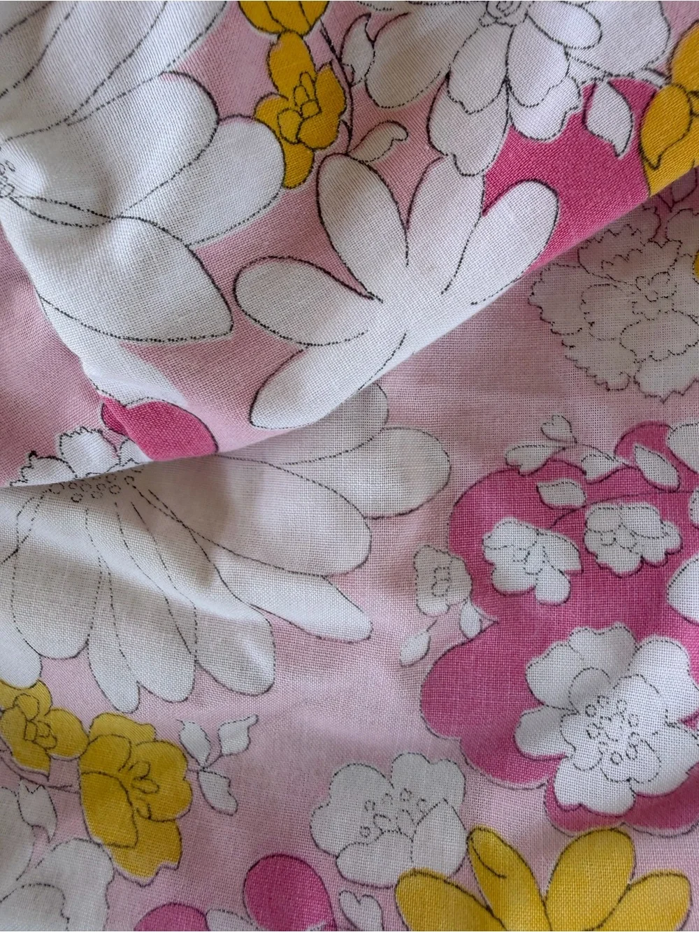 VTG Cannon Monticello Pink Blossom Festival 2-Piece Sheet Set Flower Power READ
